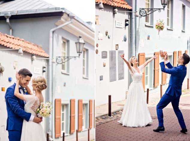 Vestuvės - poros fotosesija Vilniaus senamiestyje