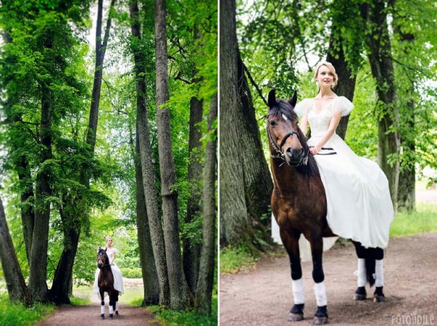 Vestuvės - fotosesija su žirgais
