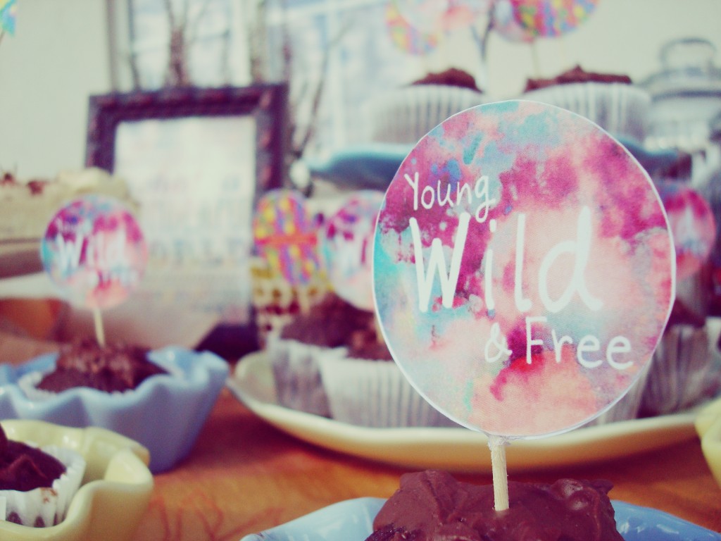Wild and boho style, cup cakes